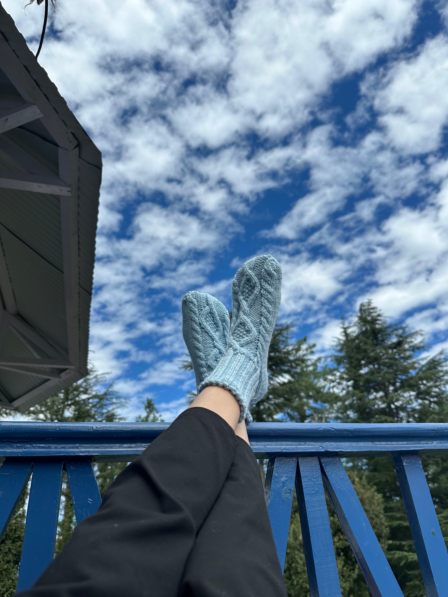 Blue Ankle Socks