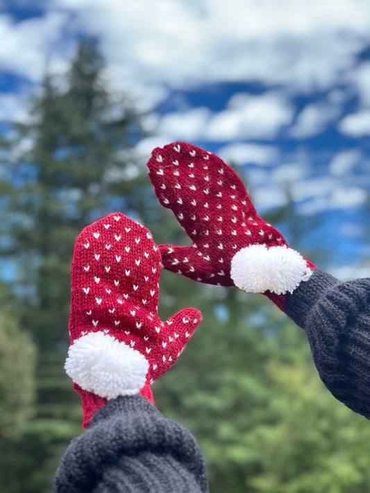 red gloves mittens